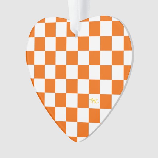 Sportkarton INITIALS Orangefarbenes Team Ornament (Vorderseite)