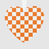 Sportkarton INITIALS Orangefarbenes Team Ornament (Vorderseite)