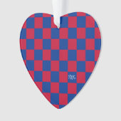 Sportkarton INITIALS Red Blue Team Liebe Ornament (Vorderseite)