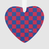 Sportkarton INITIALS Red Blue Team Liebe Ornament (Vorderseite)