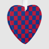 Sportkarton INITIALS Red Blue Team Liebe Ornament (Vorderseite)
