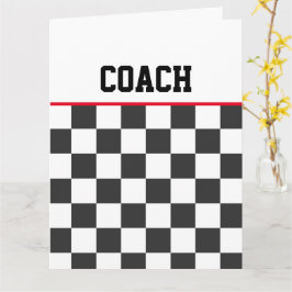 Sportkarton Thankyou Coach Team Colors Karte