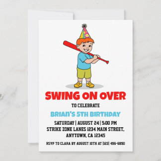 Sportkids Baseball Geburtstagseinladungen Einladung