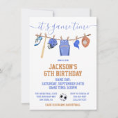 Sportkleidung Geburtstagsparty Einladung (Vorderseite)