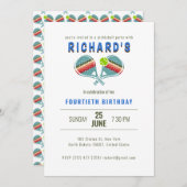 Sportkletterpaddels Geburtstagsparty Einladung (Vorne/Hinten)