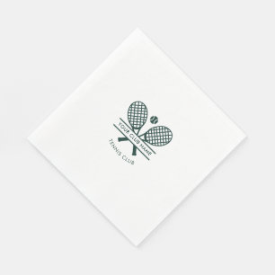Sportklub Name Tennis Team Grünes Logo Serviette