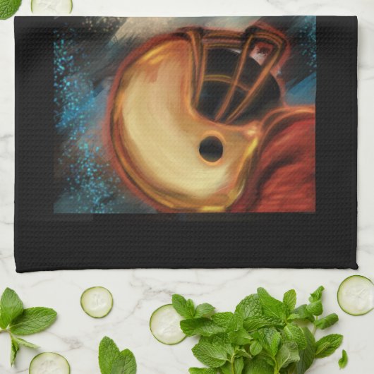 Sportkrieger Geschirrtuch (Gefaltet)