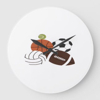 Sportkugeldarstellung Große Wanduhr