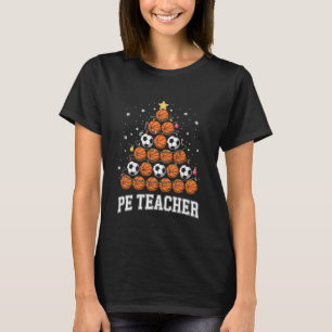 Sportlehrer Basketball Weihnachtsbaum Sportunterri T-Shirt