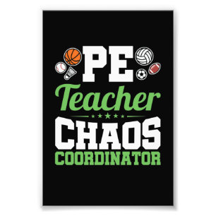 Sportlehrer Chaos Koordinator Fotodruck