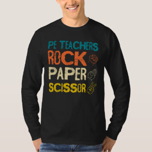 Sportlehrer Retro Vintage Schere Stein Papier Spie T-Shirt
