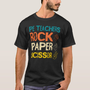 Sportlehrer Retro Vintage Schere Stein Papier Spie T-Shirt