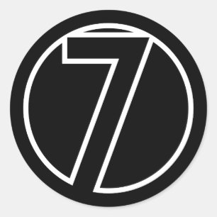 Sportler 7 Kreisform Runder Aufkleber