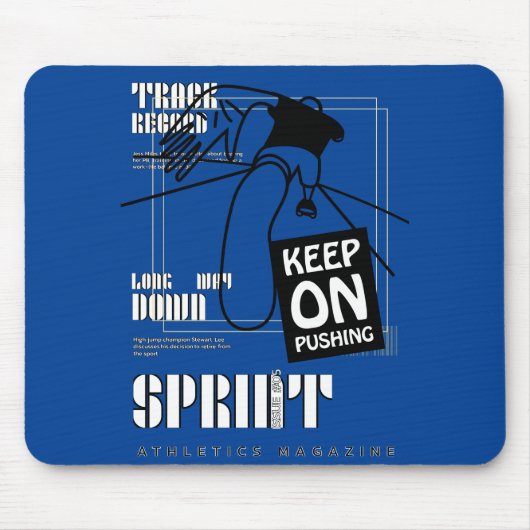 Sportler behielt auf Pushing Mousepad (Vorne)