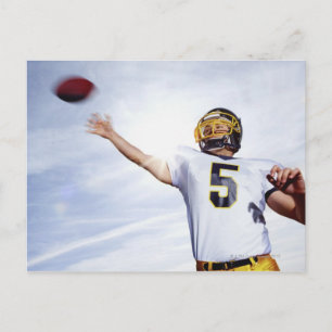 Sportler, die Rugbyball spielen Postkarte