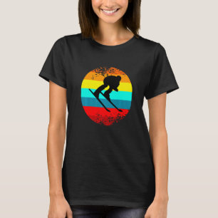 Sportler-Silhouette Grafik-Dekor Thema Down T-Shirt
