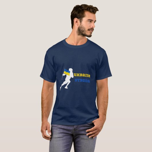 Sportler unterstützen die Ukraine Flag Ukraine sta T-Shirt (Vorne ganz)