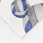 sportlich-blau graue Mannschaftsfarben mädchenhaft Fleecedecke (Ecke)