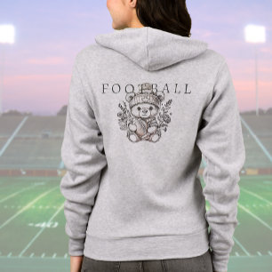 Sportlich-chic süßer Bär personalisierter Fußball  Hoodie