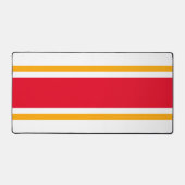 Sportlich helle, gelb gelbe Streifen auf weiß Schreibtischunterlage (Vorderseite)