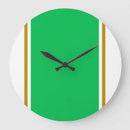 Sportlich Hübsche, grüne, senkrechte Streifen Große Wanduhr