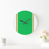 Sportlich Hübsche, grüne, senkrechte Streifen Große Wanduhr (Zuhause)