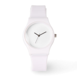 Sportlich mit weißem Silikon-Bügel Armbanduhr