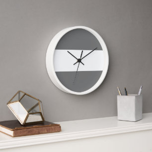 Sportlich, Spaß, Profi, Modern, Grau, Weiße Streif Uhr