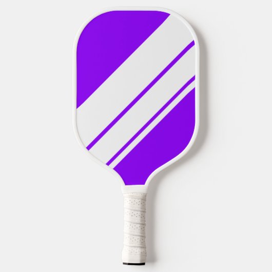 Sportlich weiße Racing Streifen auf hellen, lebhaf Pickleball Schläger (Rückseite)