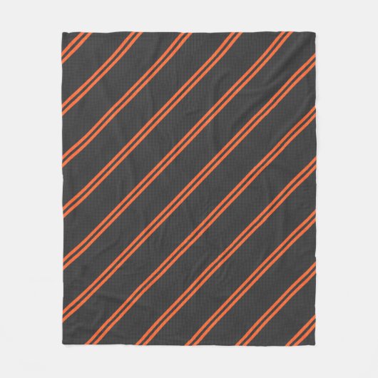 Sportliche Accent Orange Stripes Carbon Style Prin Fleecedecke (Vorderseite)