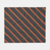 Sportliche Accent Orange Stripes Carbon Style Prin Fleecedecke (Vorderseite (Horizontal))