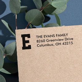 Sportliche anfängliche einfache Rücksendeadresse Permastempel