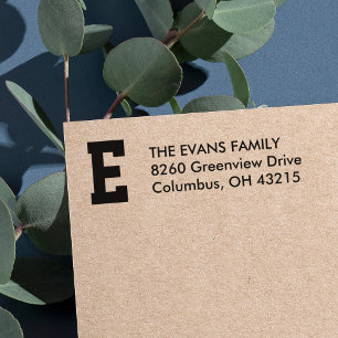 Sportliche anfängliche einfache Rücksendeadresse Permastempel