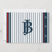 Sportliche Bar Mitzvah Einladung Baseball (Rückseite)