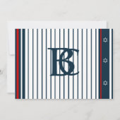 Sportliche Bar Mitzvah Einladung Baseball (Rückseite)