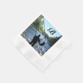 Sportliche Betonung Fliegenfischen Cocktail Serviette (Ecke)