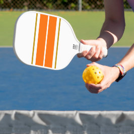 Sportliche, breite, zweifarbige Radstreifen auf We Pickleball Schläger