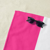 Sportliche bunte Freude Breite hellrosa weiße Stre Strandtuch (Beispiel)