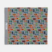 Sportliche, farbenfrohe Rennwagen Kinder Personali Fleecedecke (Vorderseite (Horizontal))