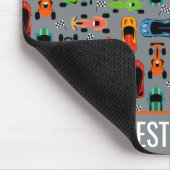 Sportliche, farbenfrohe Rennwagen Kinder Personali Mousepad (Ecke)