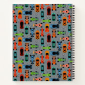 Sportliche, farbenfrohe Rennwagen Kinder Personali Notizblock (Rückseite)