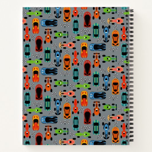 Sportliche, farbenfrohe Rennwagen Kinder Personali Notizblock (Rückseite)