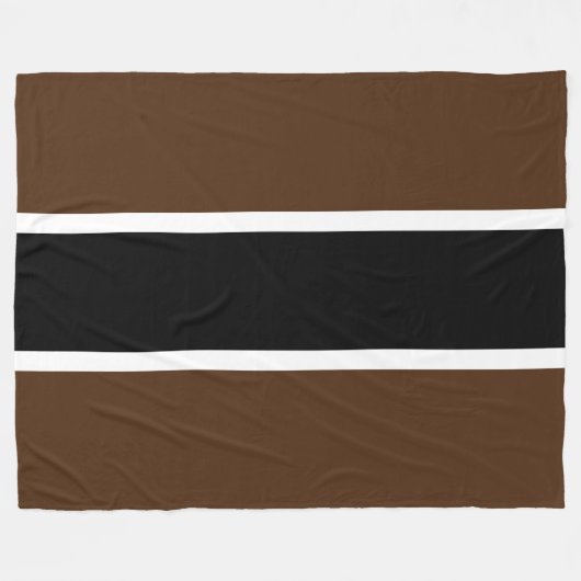 Sportliche, fette Schwarz-weiße Streifen auf dunke Fleecedecke (Vorderseite (Horizontal))