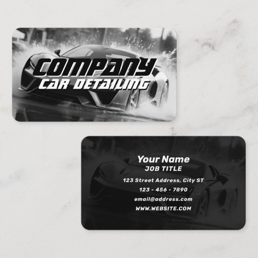 Sportliche Fettwäsche Visitenkarte (Vorne/Hinten)