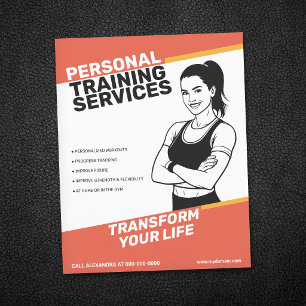 Sportliche Frau - Fitness-Trainerin Flyer