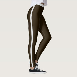 Sportliche Frauen Cute Braun Grau Streifen Persona Leggings