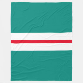 Sportliche Fun, schlanke, weiße Streifen auf Aquam Fleecedecke