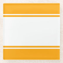 Sportliche Fun, weiße Streifen auf goldgelb