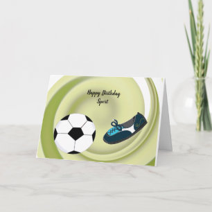 Sportliche Fußballspieler-Geburtstagskarte Karte