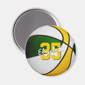 sportliche Gastgeschenke unter 10 Goldbasketball Magnet (Vorderseite/Rückseite)